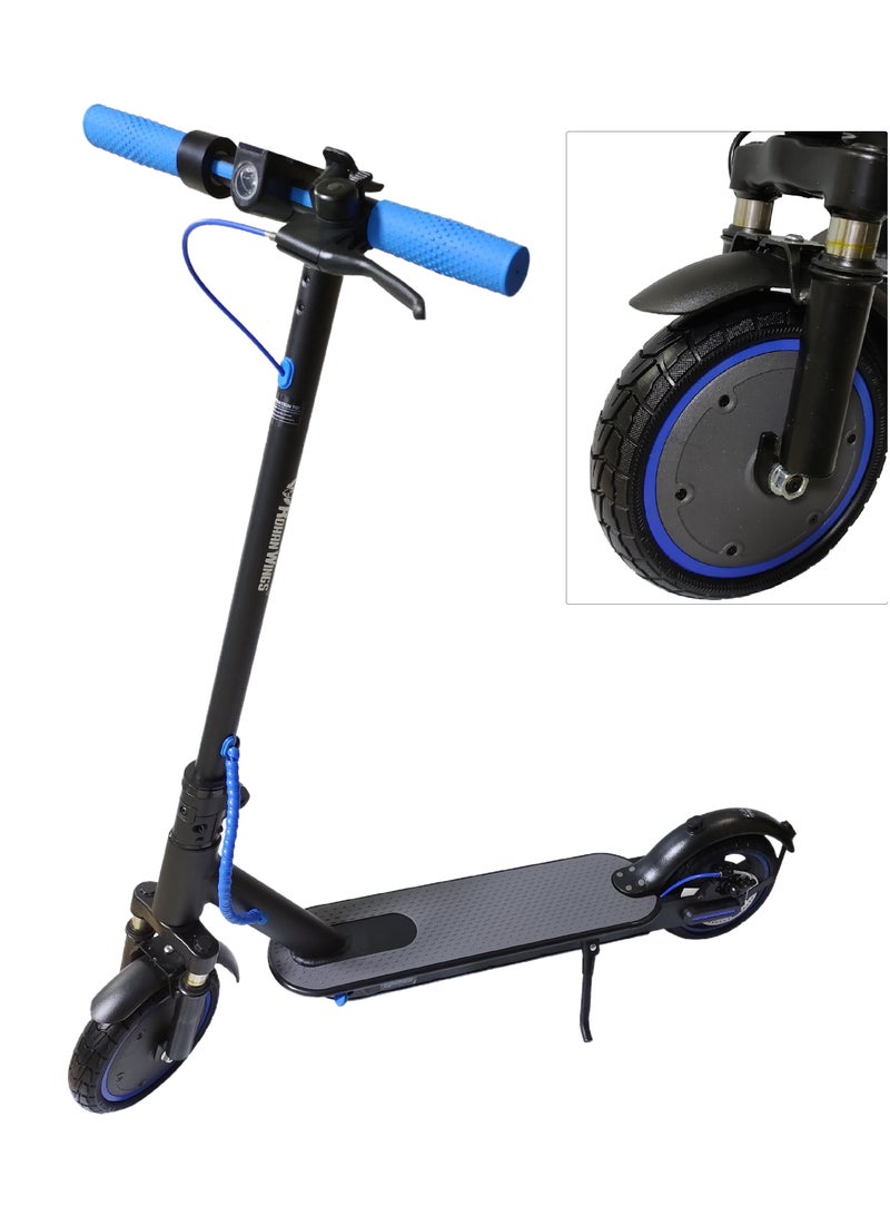 Folding Electric Skating Scooter with Shock Absorber 15-70KM/H Speed Bluetooth App Control for Adults Scooter Black/Blue