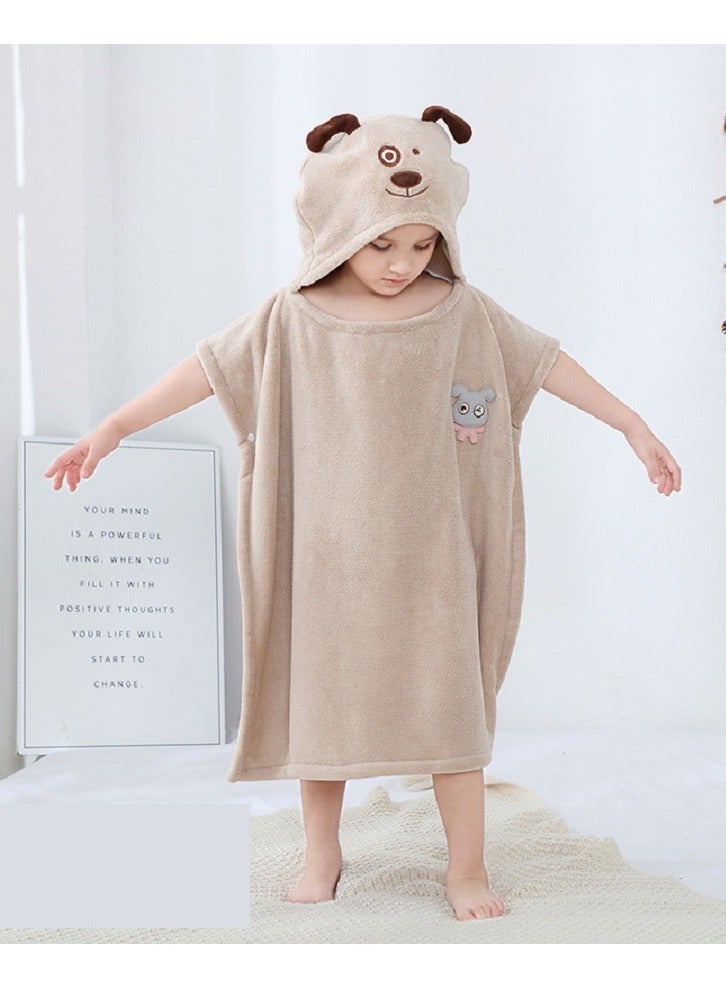 Kids Hooded Beach Bath Towel Poncho for Age 4-10 Years - Swim Pool Coverup Cape Multi-use Bath/Shower/Pool/Swim