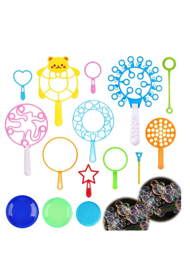 Bubble Wand Set, Giant Bubble Wands for Fun Outdoor and Indoor Activity for Girls, Boys, Toddlers and Children to Enjoy