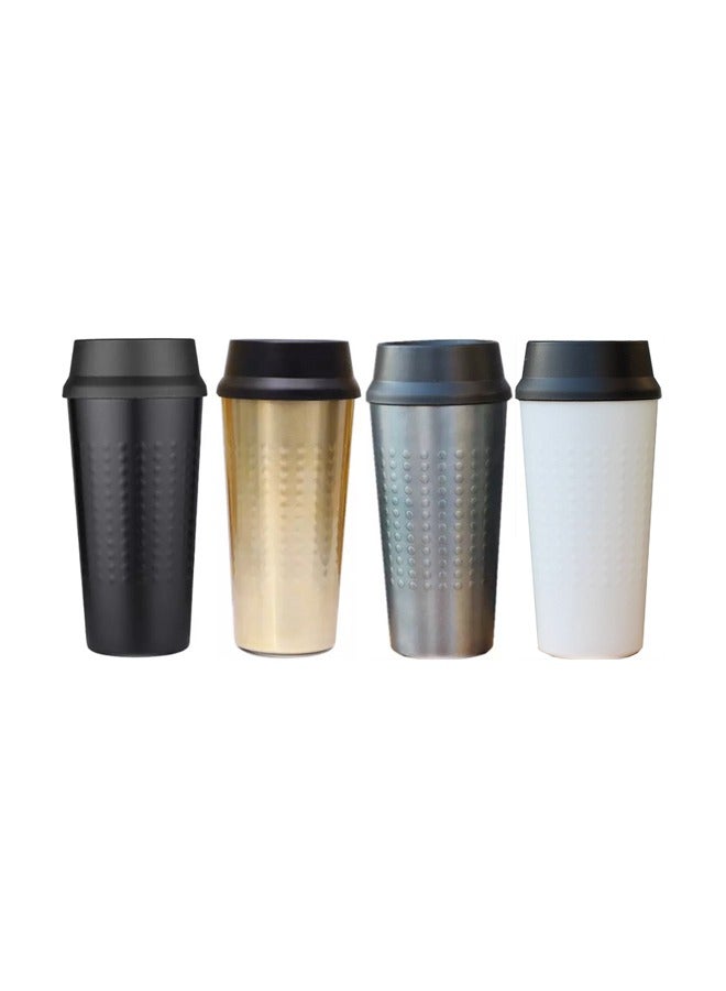 4-Piece Double Wall Stainless Steel 304 Thermos Bottle Vacuum Flask Travel Coffee Mug Insulated Thermocup for Car Water Bottles