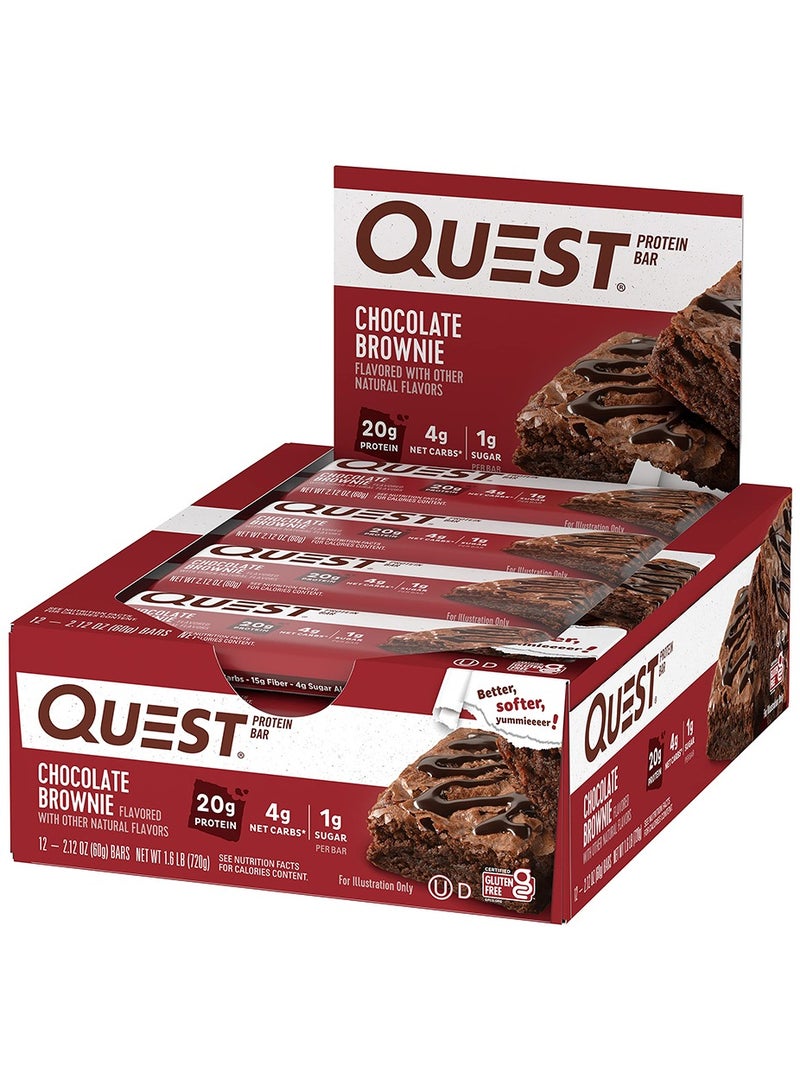 Protein Bar Chocolate Brownie  60g Pack of 12
