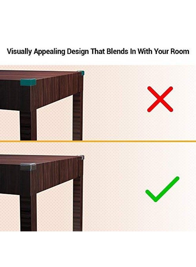 Clear Corner Protectors ; High Resistant Adhesive Gel ; Best Baby Proof Corner Guards ; Stop Child Head Injuries ; Tables Furniture & Sharp Corners Baby Proofing (20Pack)