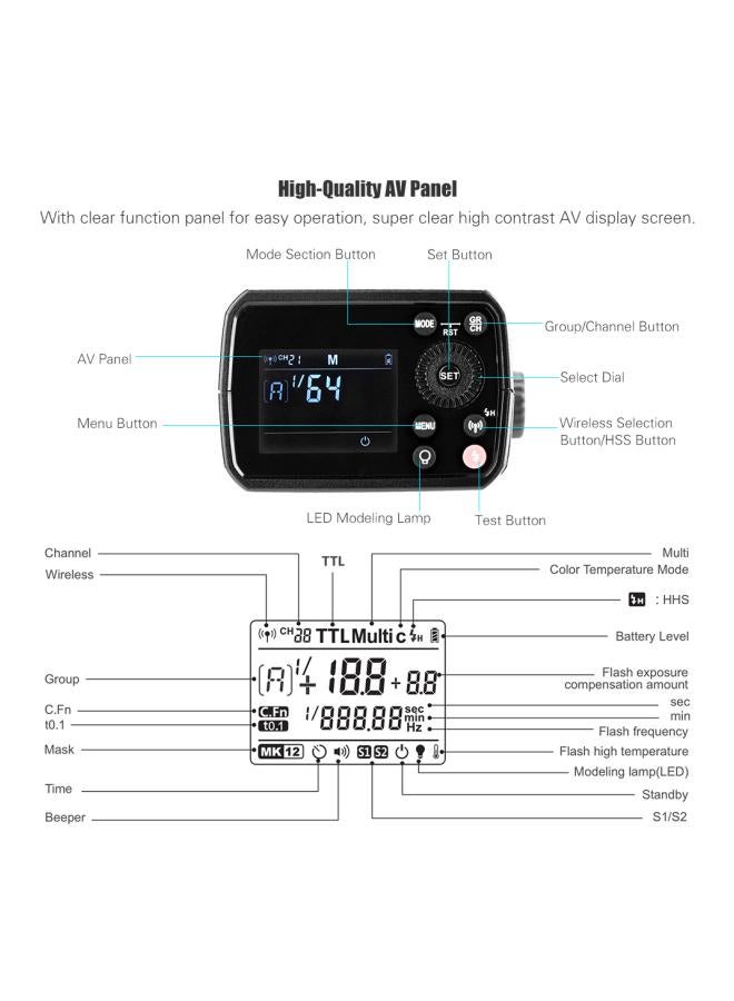 AD200Pro Wireless Portable Pocket Flash