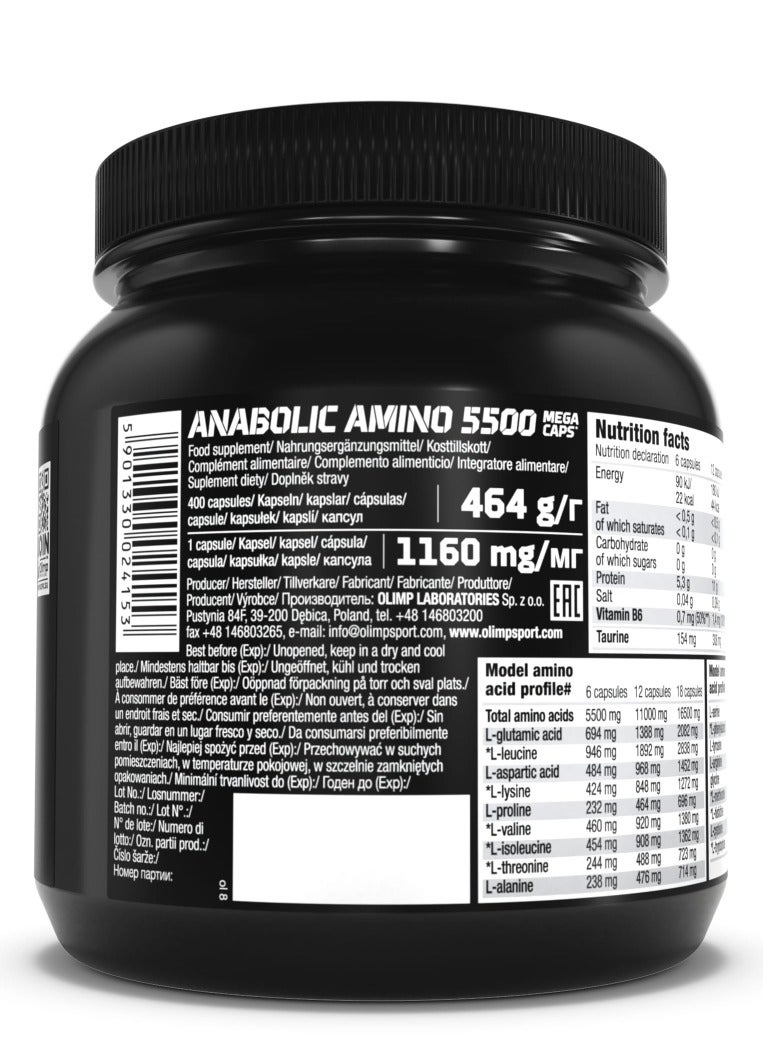 Anabolic Amino 5500 Amino System Formula 400 Capsules