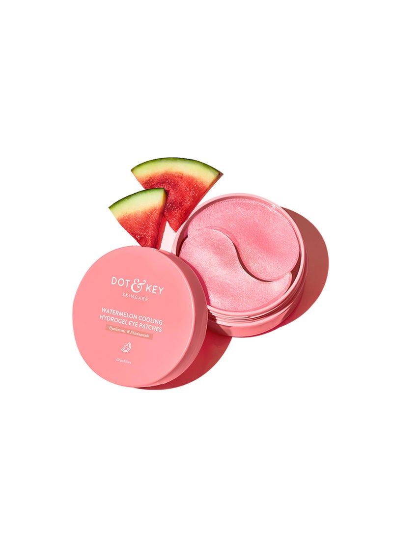 Dot Key Watermelon Cooling Hydrogel Under Eye Patches for Dark Circles Puffiness Reduction