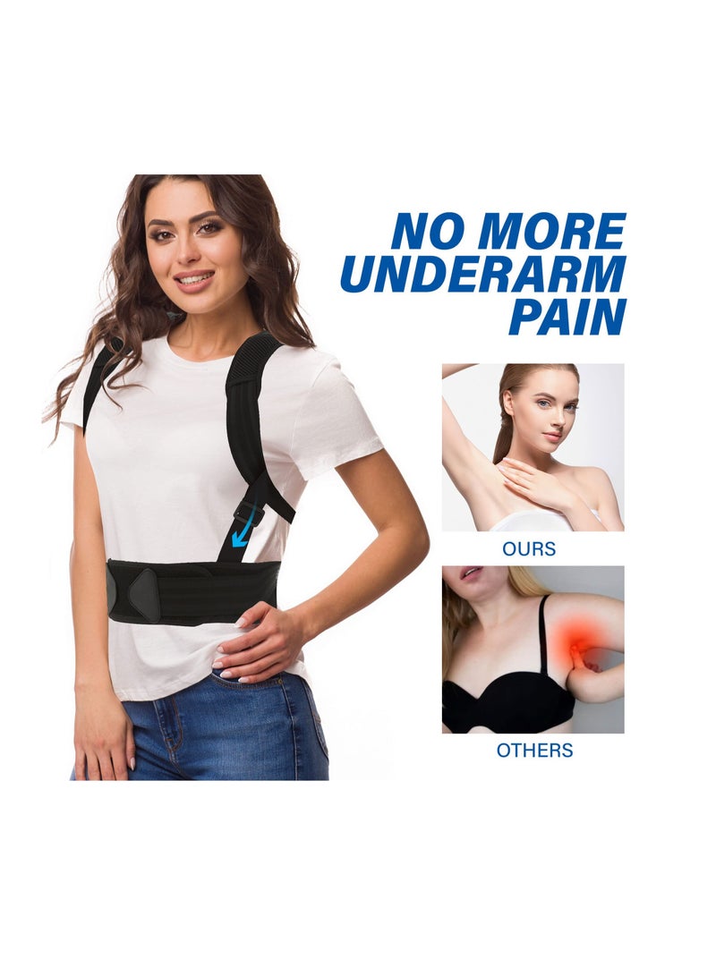 Posture Corrector, for Women and Men Back Straightener Posture Corrector Adjustable Size Back Brace for Posture Providing Pain Relief from Neck Shoulder and Upper Back (Large)