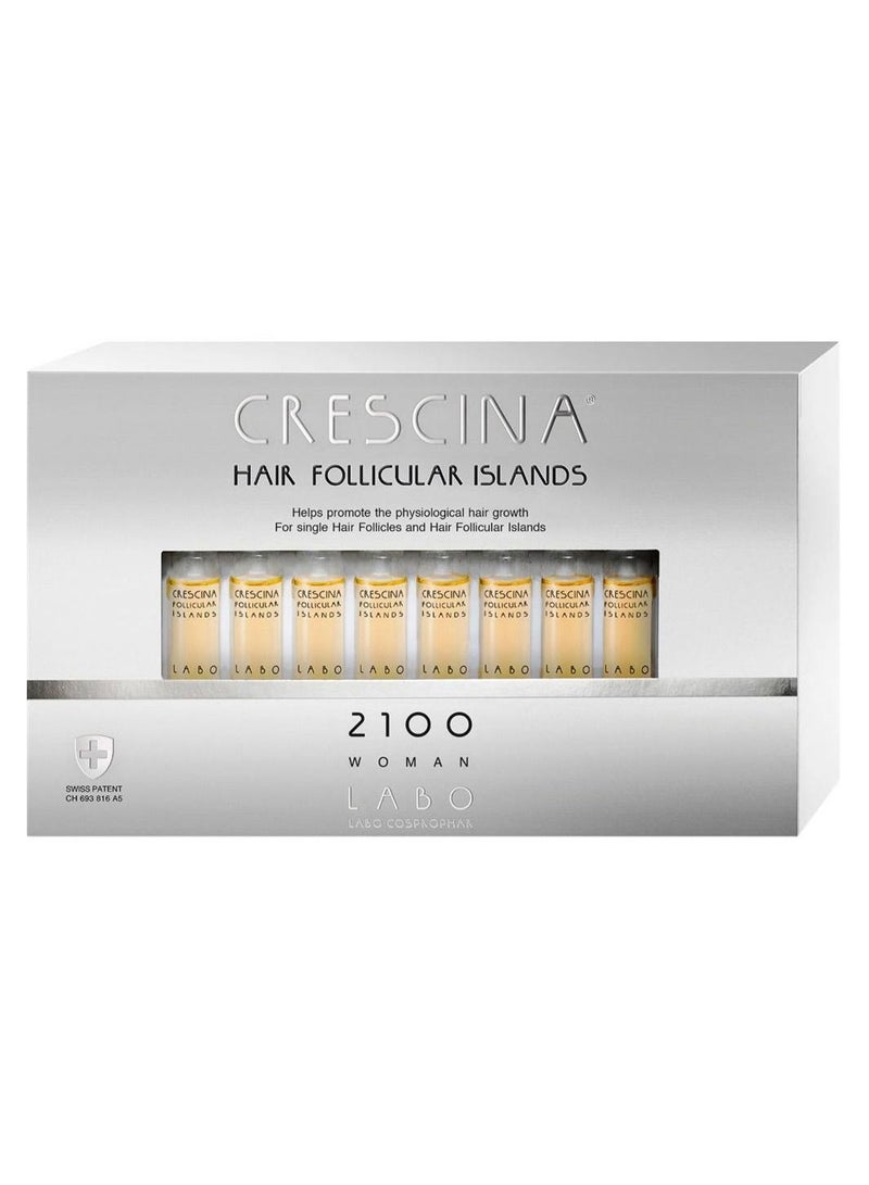 Crescina Follicular Islands Re-Growth 2100 Hair-Loss Woman Vials 20's