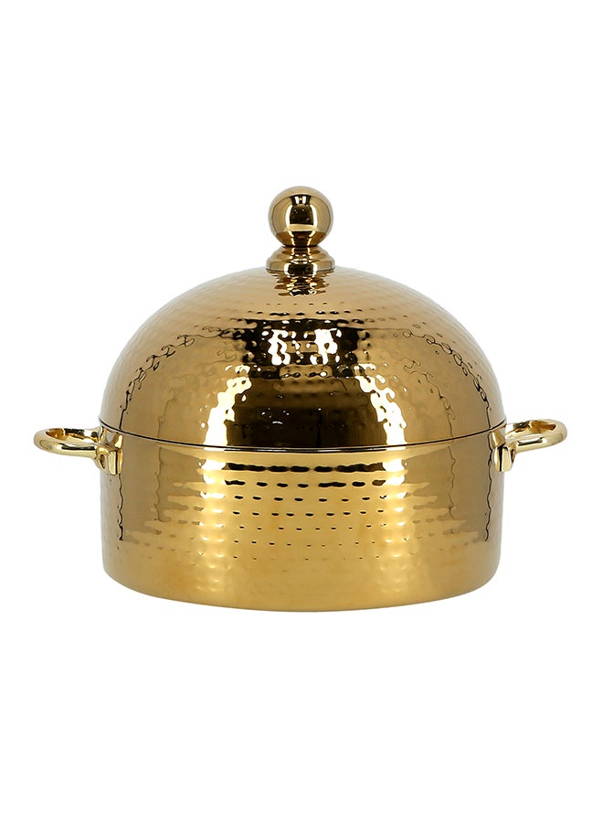 Full Hammered Dome Hot Pot Gold 3Liters