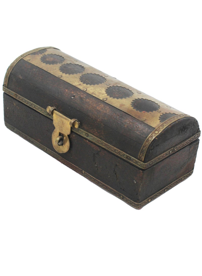 Handmade Wooden Incense Box with Brass Work