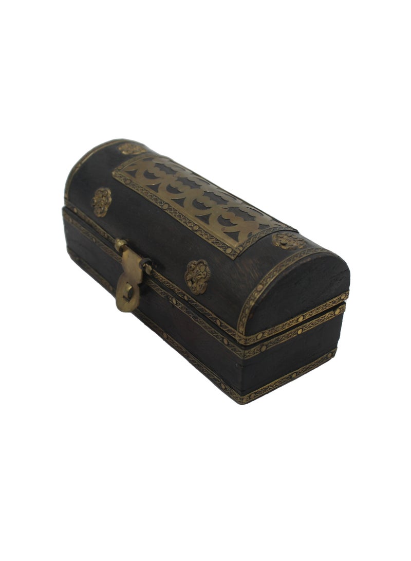 Wooden incense Box with Brass Work