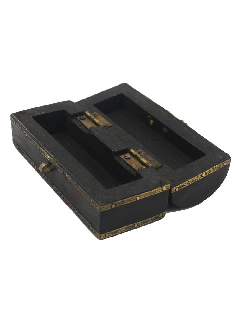 Wooden incense Box with Brass Work