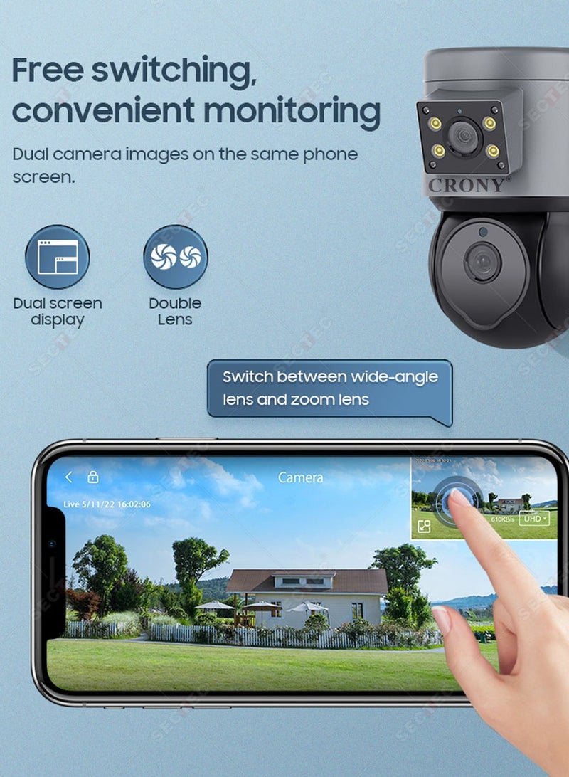 ST-430-4MP-10X WiFi Dual Linkage PTZ Camera App Network Video Recorde Surveillance Wireless Smart Camera