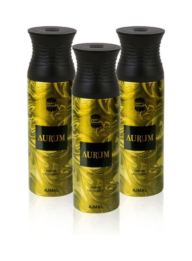 3 In 1 Pack - Aurum Deodorant 3 x 200ml