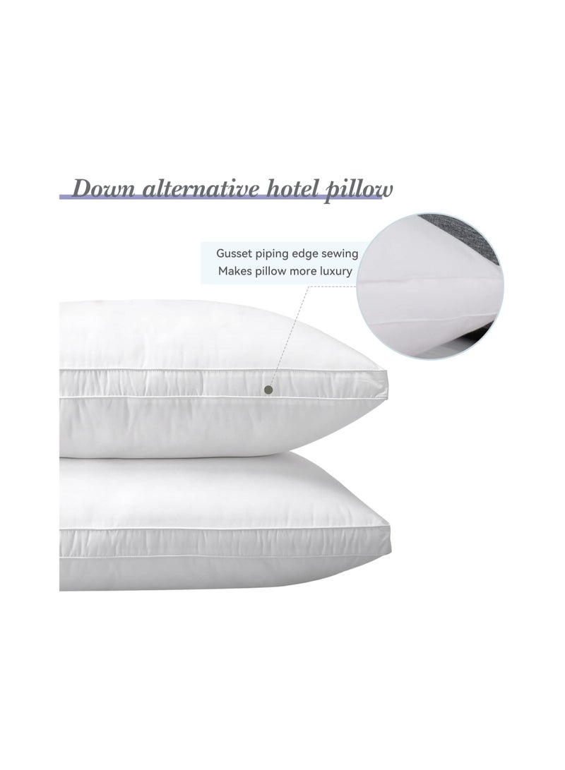 COMFY SET OF 2 FEATHER PILLOW SOFT 48 X 74 CM DOUBLE PIPING RZA22