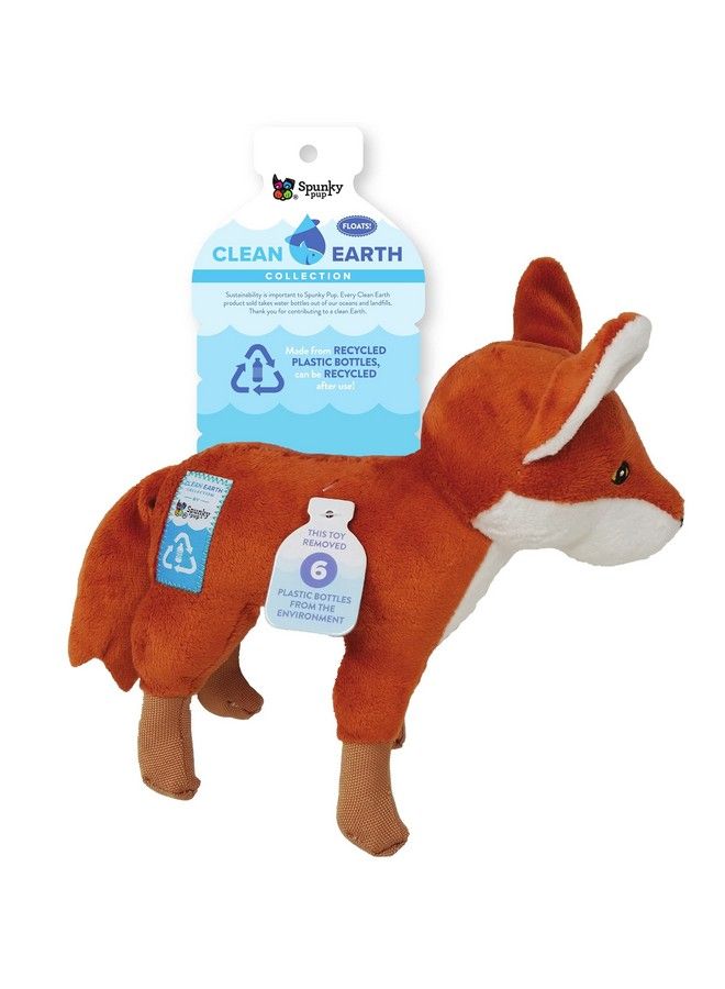 Clean Earth Plush Fox ; Made From 100% Recycled Water Bottles ; Large