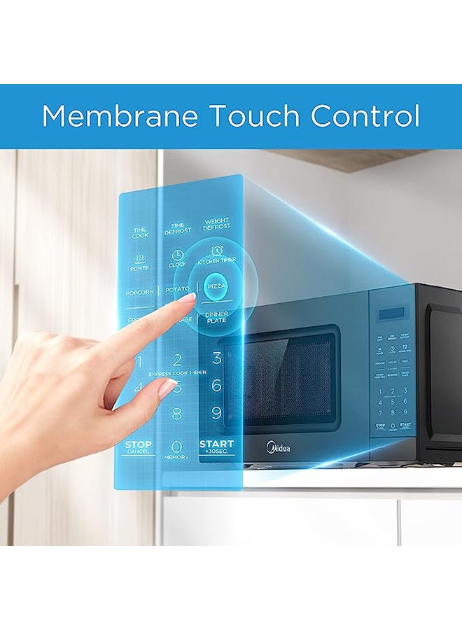 Solo Microwave Oven with Digital Touch Control,Child Lock, Memory Function, Defrost-by-weight-or-time, Fast Reheat, Push Button Door Opening, Best for Home & Office 20 L EM721BK Black