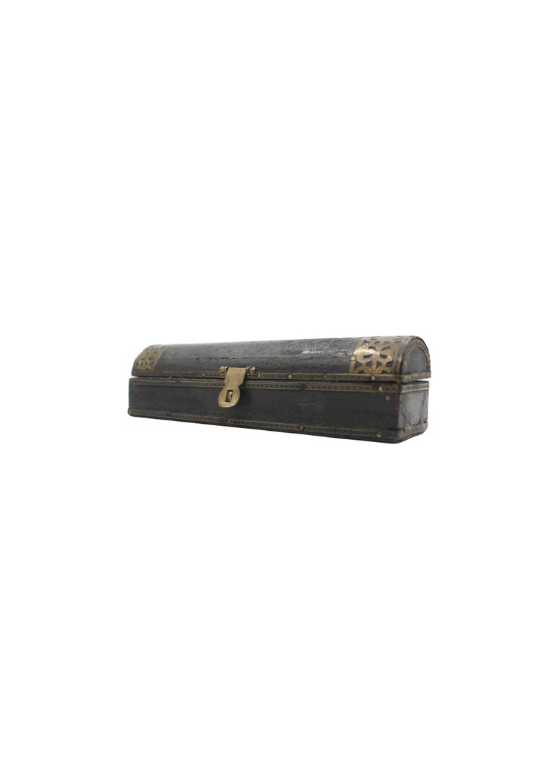 Handmade Wooden Incense Box with Brass Work