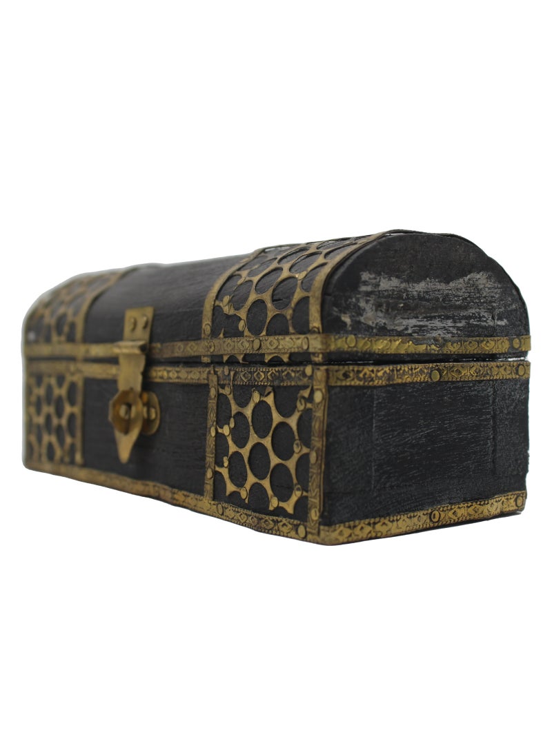 Handmade Wooden Incense Box with Brass Work