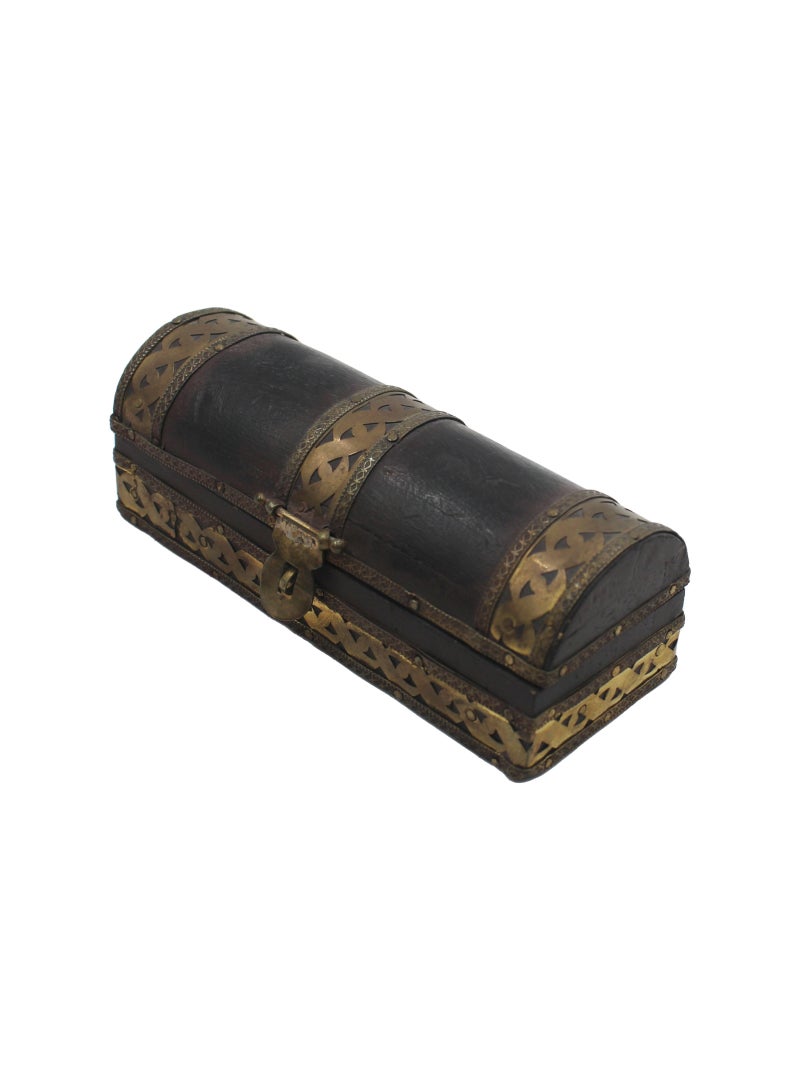 Wooden Handmade Incense Box Brass Work