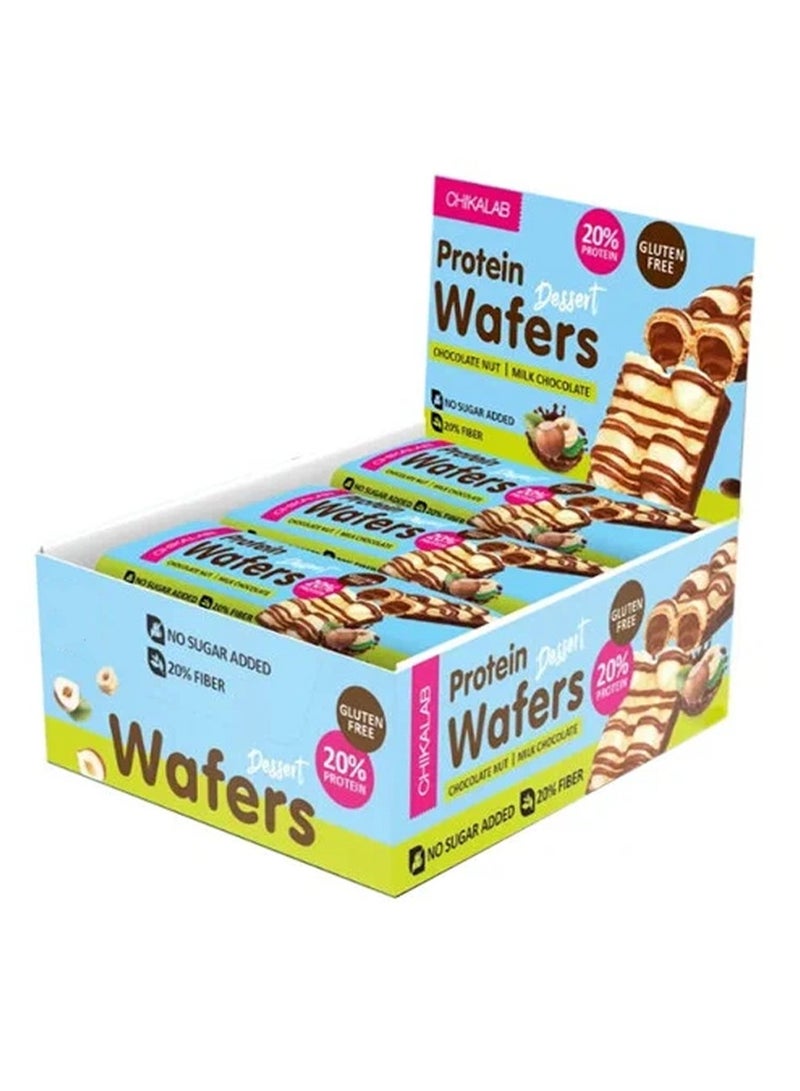 Protein Wafers Chocolate Nut Milk Chocolate 1 Box (12 x 40g)