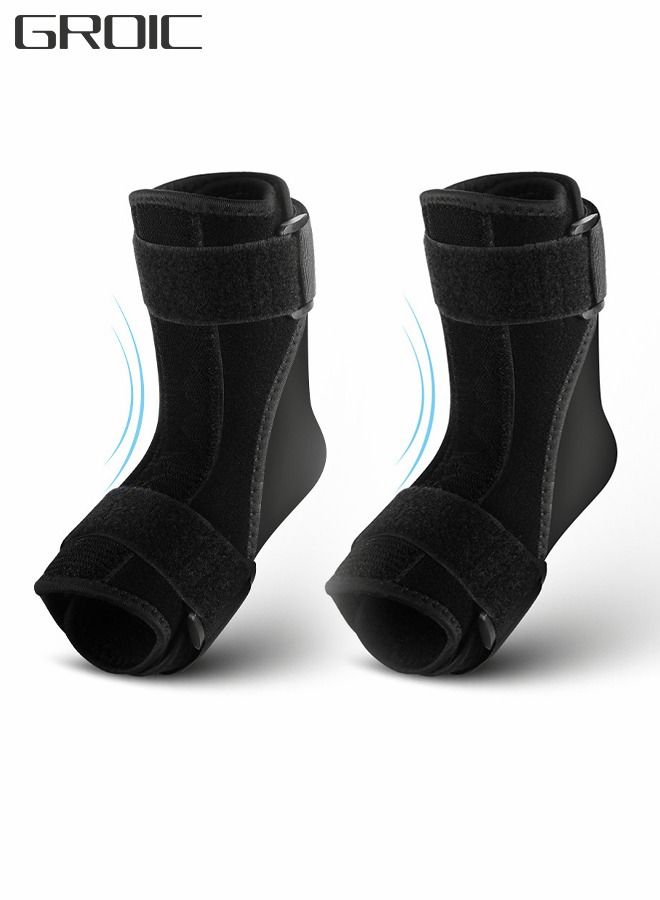 1 Pair Ankle Brace for Women & Men - Breathable Comfortable Adjustable Ankle Wrap, Ankle Support for Running, Basketball, Achilles, Minor Sprains, Joint Pain Relief, Injury Recovery, One Size Fits All