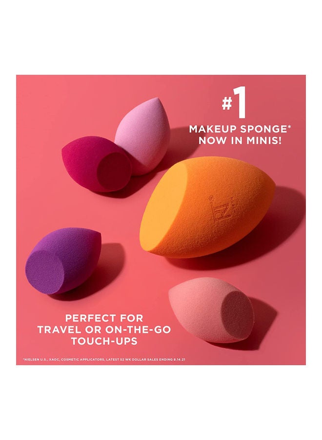 Eyeshadow Brush Set, Makeup With Gel Eyeliner, Flat Eye, And Eyelash Brushes With 4 Mini Miracle Complexion Sponges Set of 1492, 1991