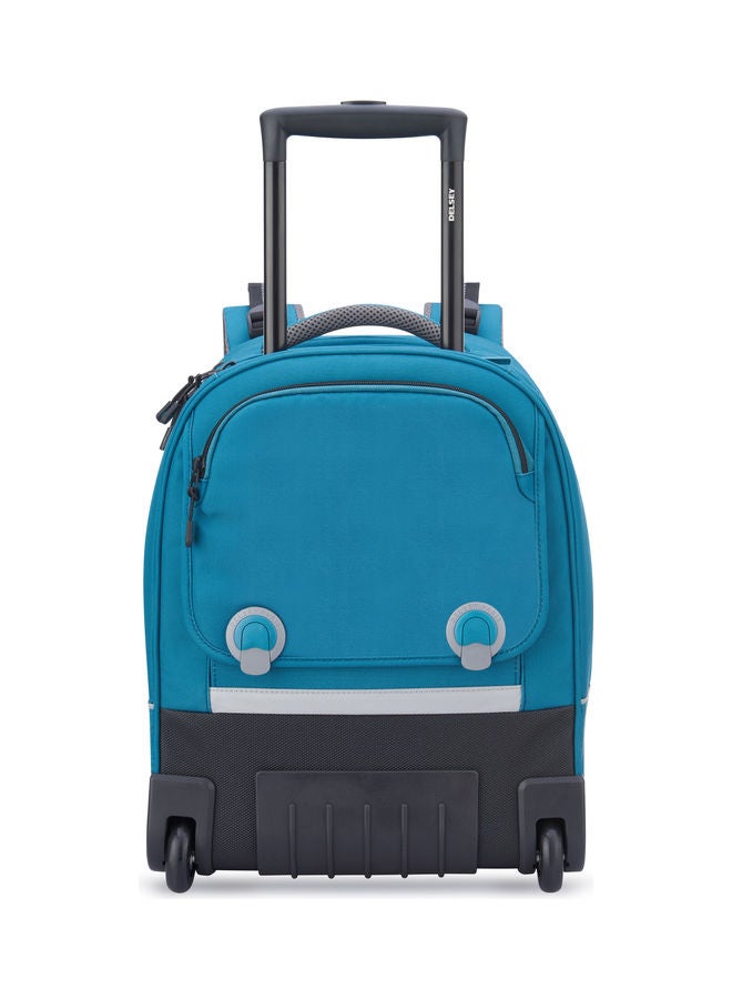 Ergonomic Vertical Trolley Backpack 17.75 Inches Blue