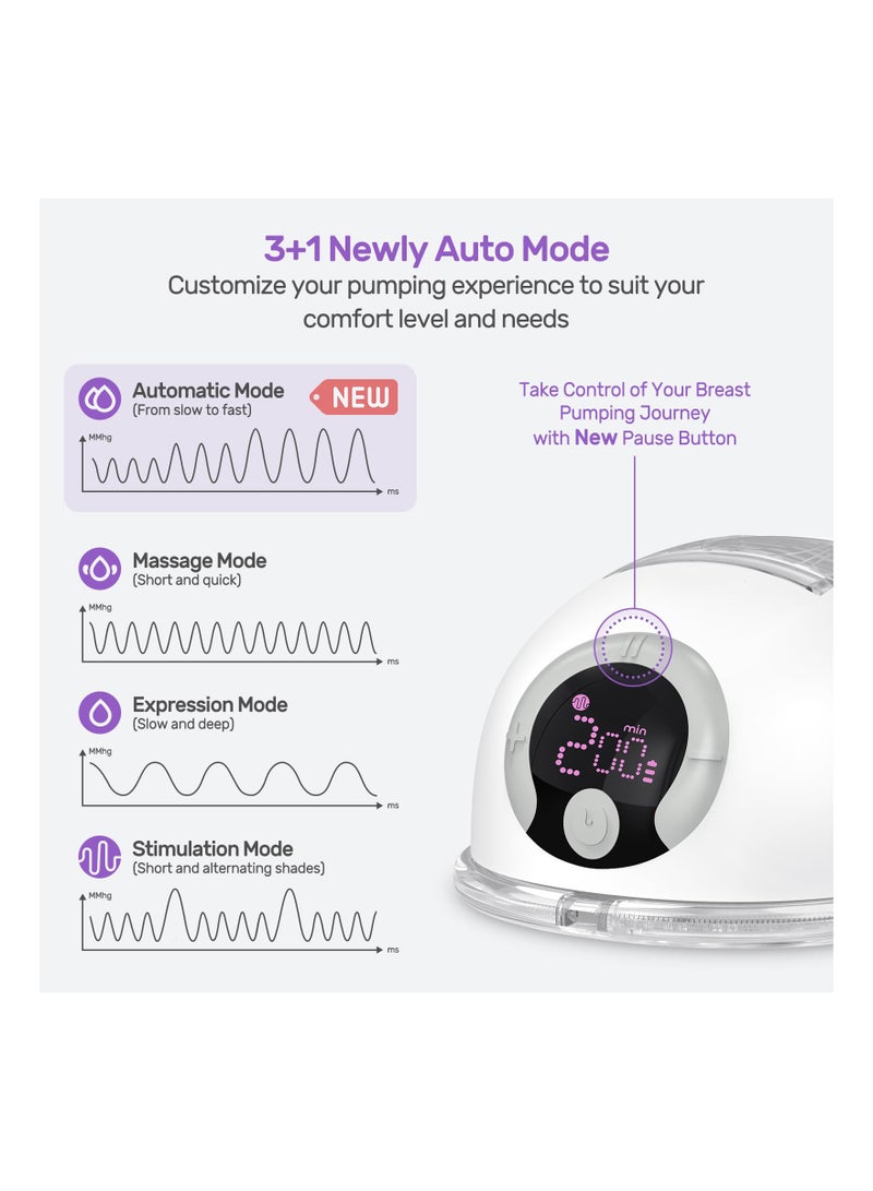 Hands Free Wearable Breast Pump With 4 Mode, LCD Display, 24 MM Flange