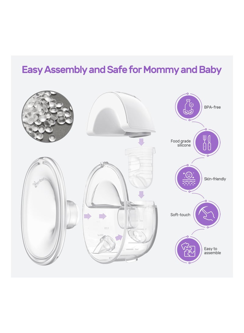 Hands Free Wearable Breast Pump With 4 Mode, LCD Display, 24 MM Flange