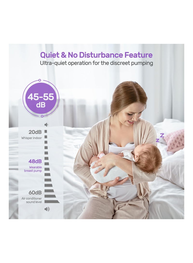 Hands Free Wearable Breast Pump With 4 Mode, LCD Display, 24 MM Flange