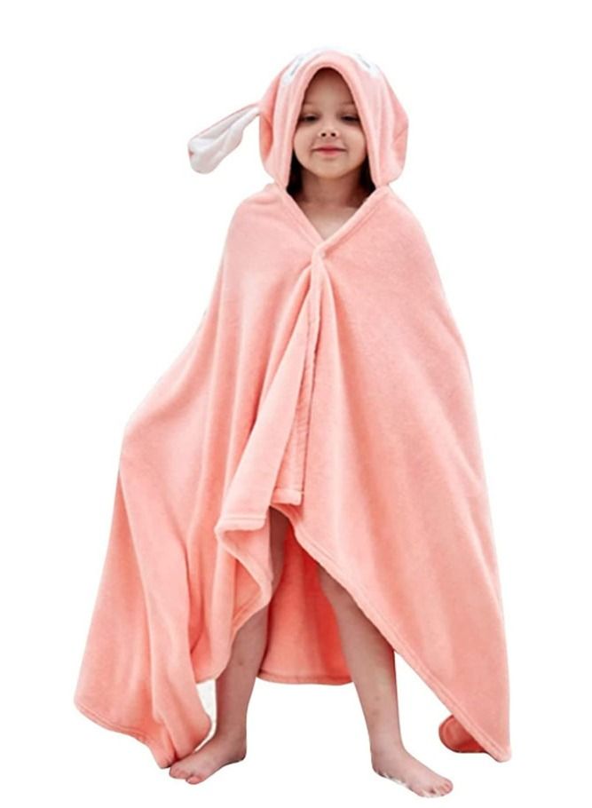 Hooded Baby Towel, Kids Bath Towels with Hood Blanket Bathrobe Coral Fleece Bathrobe for Boys Girls