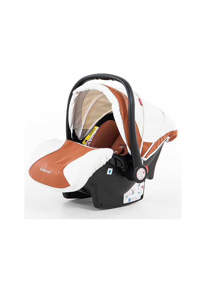 8 White & Beige - 4 In 1 Luxury Travel System