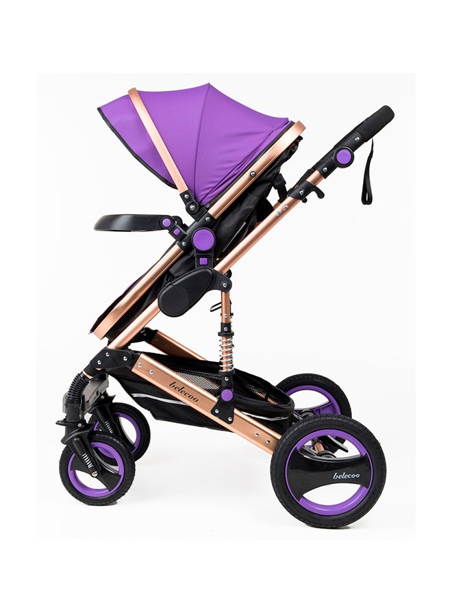 6 Purple - 3 In 1 Classic Pram