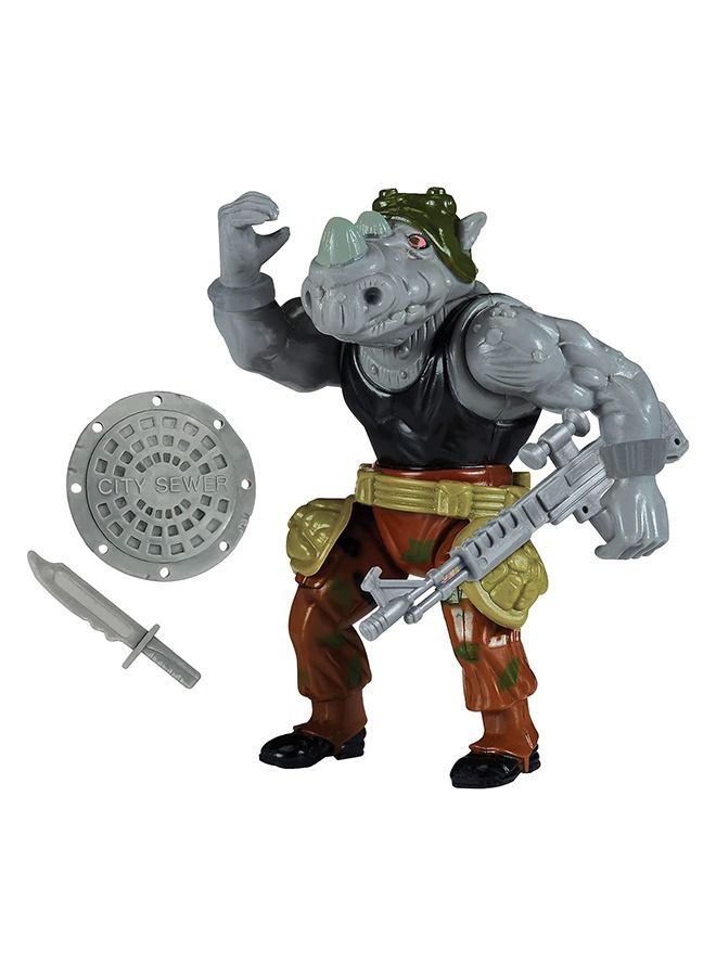 Teenage Mutant Ninja Turtles: 4” Original Classic Rocksteady Basic Figure