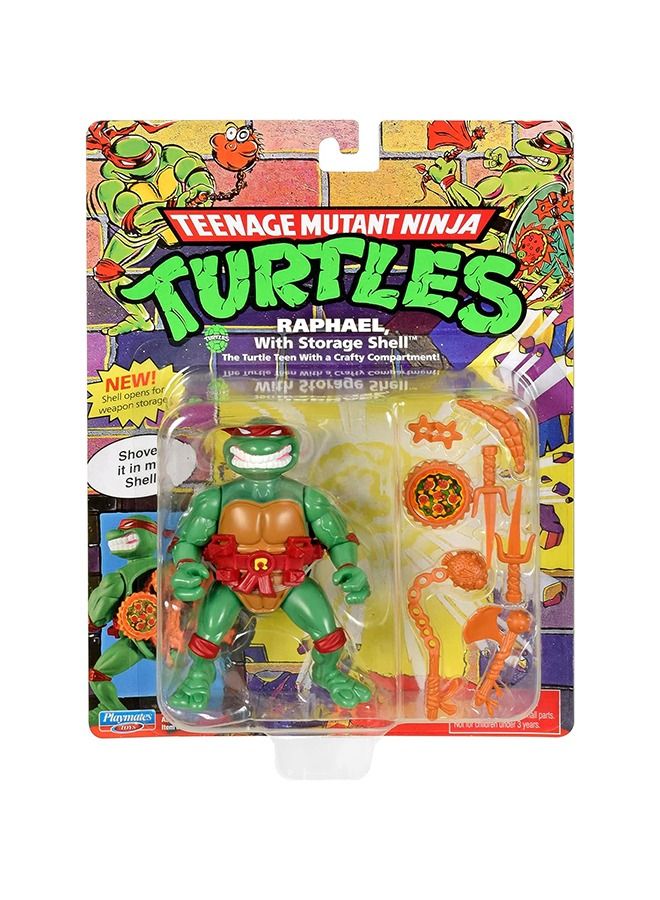 Teenage Mutant Ninja Turtles: 4” Original Classic Storage Shell Raphael Basic Figure