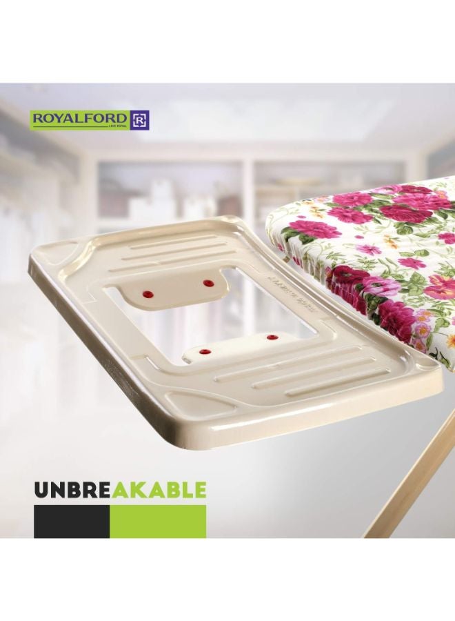 Royalford 116 x 41 cm Ironing Board with Steam Iron Rest, Heat Resistant, Contemporary Lightweight