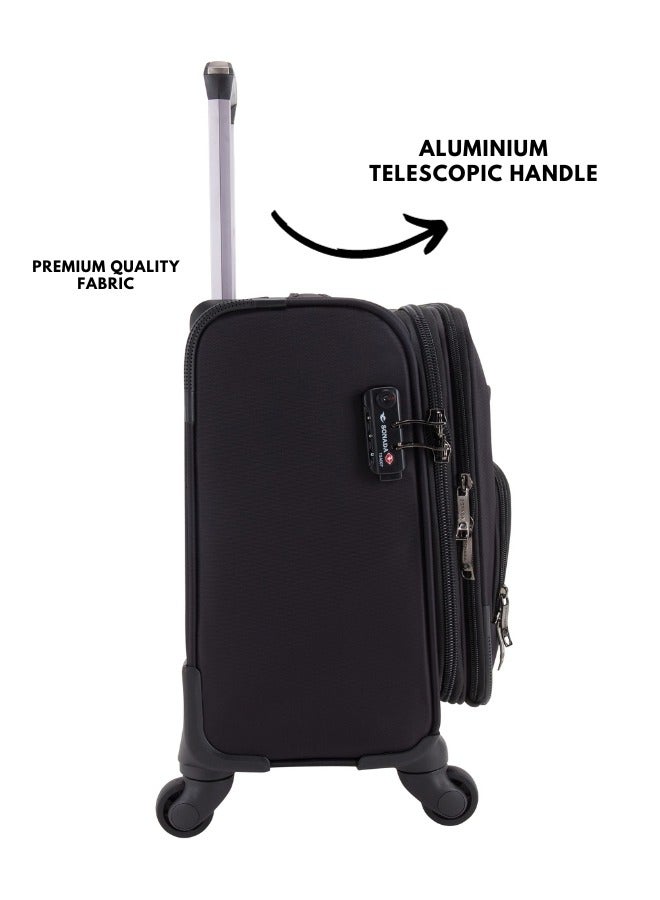 Premium Rolling Laptop Bag TSA Approved 4 Wheeled Pilot Case Trolley with RFID Pockets