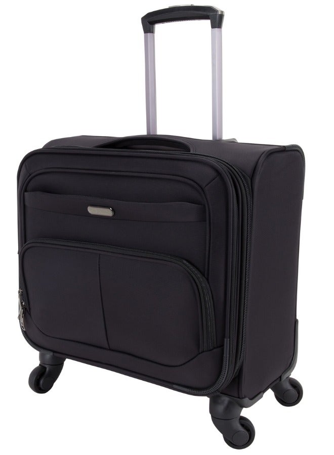Premium Rolling Laptop Bag TSA Approved 4 Wheeled Pilot Case Trolley with RFID Pockets