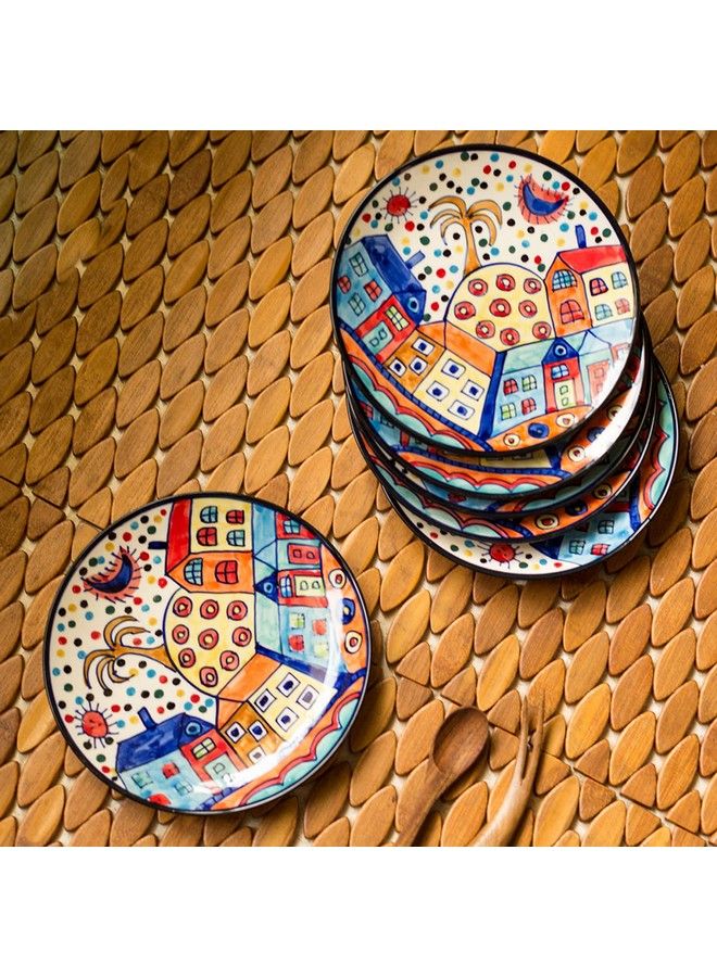 The Hut Family Ceramic Quarter Plates Set 6 Pieces Multicolour