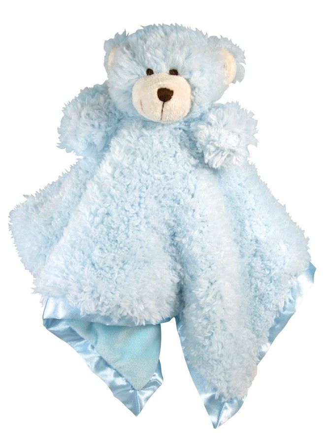 Plush Cuddle Bud Security Blankie Blue Bear 18 X 18Inch