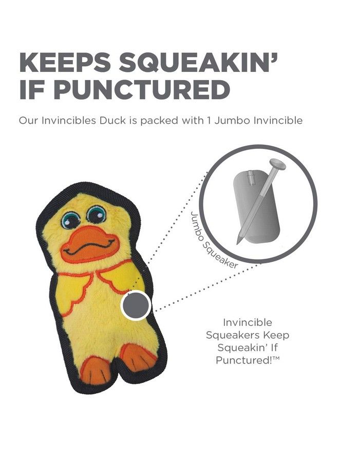 Invincibles Mini Duck Plush Dog Toy Xs