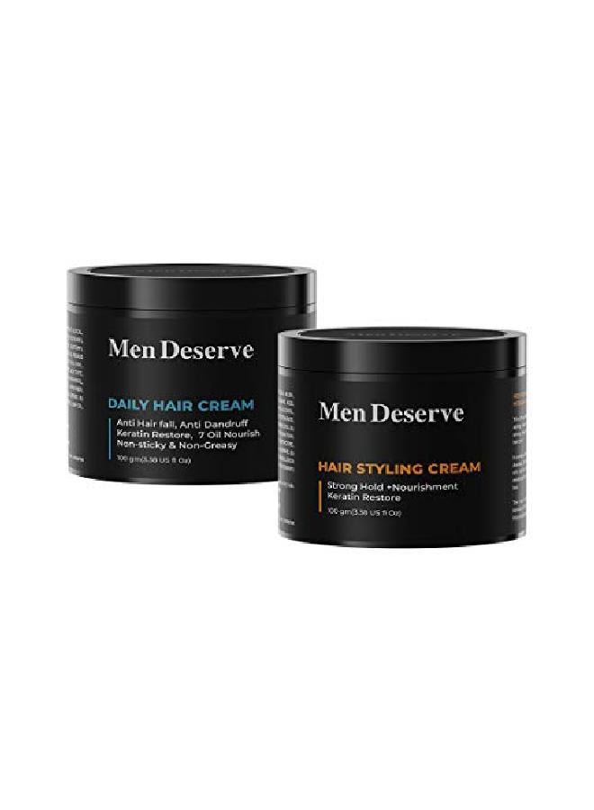 Combo of Daily Hair Cream with Hair Styling Cream Strong Hold