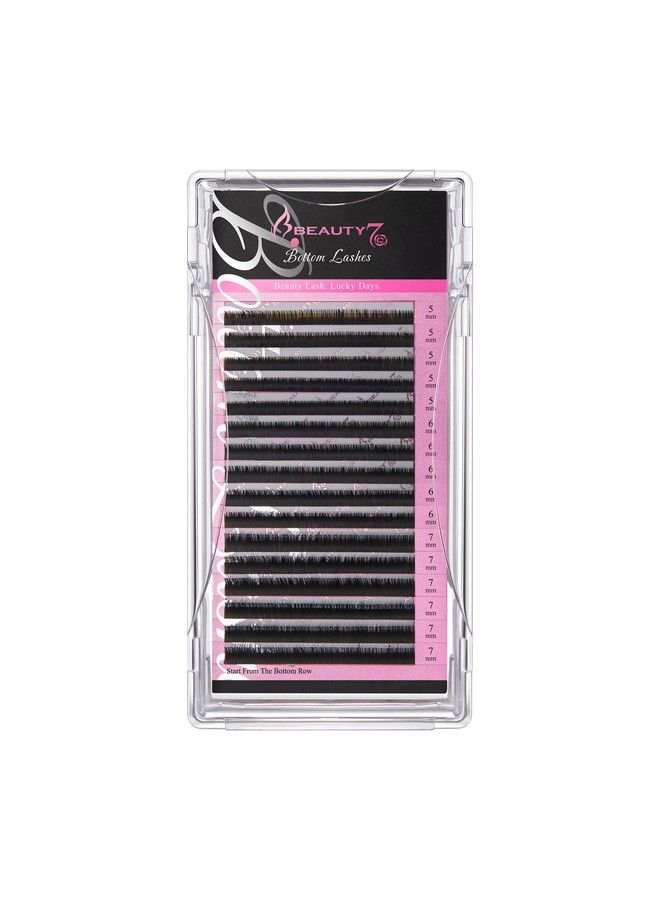 Mixed Volume Under Bottom Lower Individual False Eyelash Extension Tray Matte Synthetic Mink Curl J 0.15Mm Thickness 5 6 7Mm Length