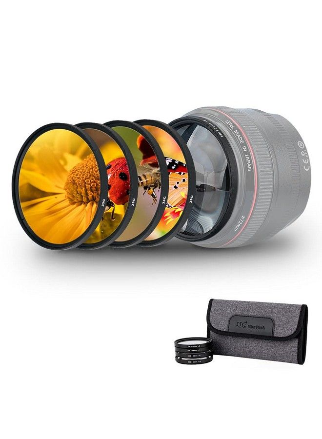 58Mm Macro Closeup Filter Set (+2 +4 +8 +10) Macro Filter Accessory With Lens Filter Pouch For Canon Rebel T8I T7I T6I T7 T6Eos 90D 80D 77D With Canon Efs 1855Mm F 3.55.6 Is Stm Lens