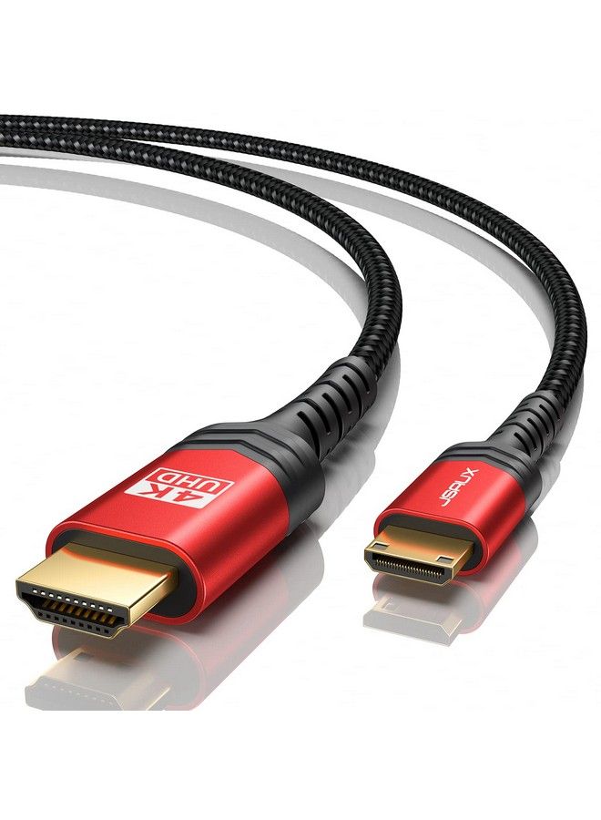 Mini Hdmi To Hdmi Cable 6Ft [Aluminum Shell Braided] High Speed 4K 60Hz Hdmi 2.0 Cord Compatible With Camera Camcorder Tablet And Graphics Video Card Laptop Raspberry Pi Zero W Red…