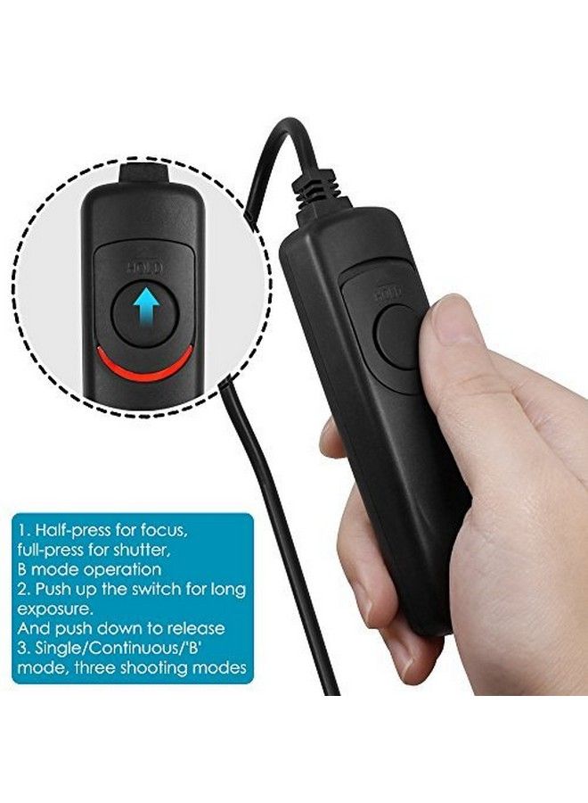 3.3Ft Shutter Release Remote Control With 11.4Ft Extension Cable 2.5Mm Afunta Rs60E3 Wired Remote Control Switch Cord Replacement Compatible 70D 100D 1200D Digital Camera Dslr