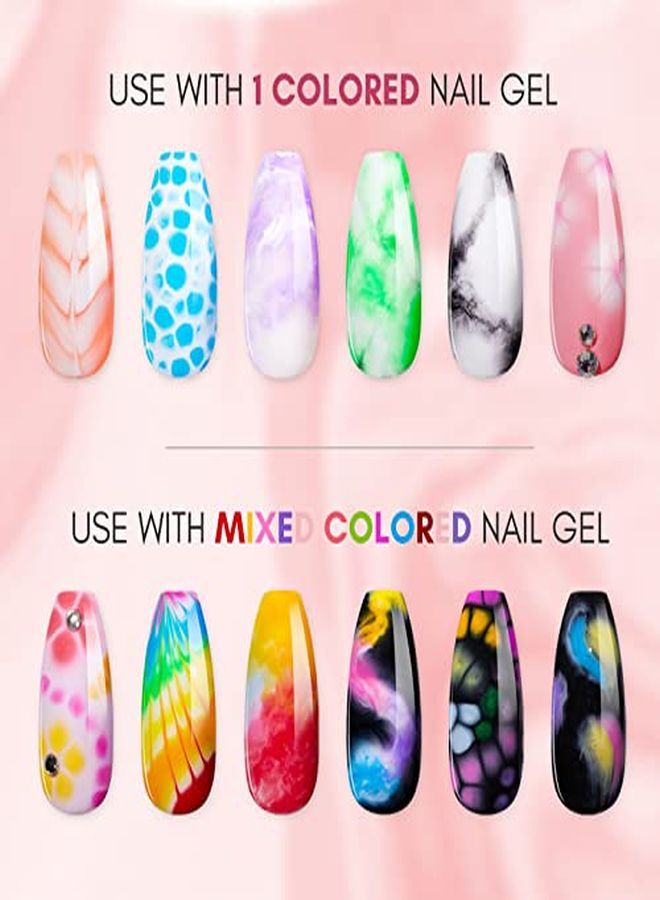 Clear Blooming Gel15Ml Uv Led Soak Off Nail Art Polish For Spreading Effect Marble Nail Polish Gel Paint Nail Designs For  Flower Animal Watercolor Magic Manicure Kit