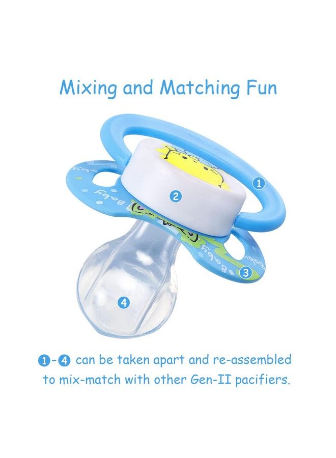 Bigshield Generationii Adult Sized Pacifier Baby Cuties Pattern Blue Kitty