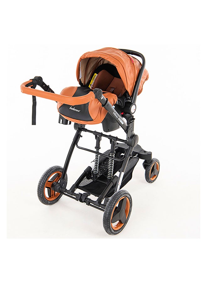 8 Khaki - 4 In 1 Luxury Travel System