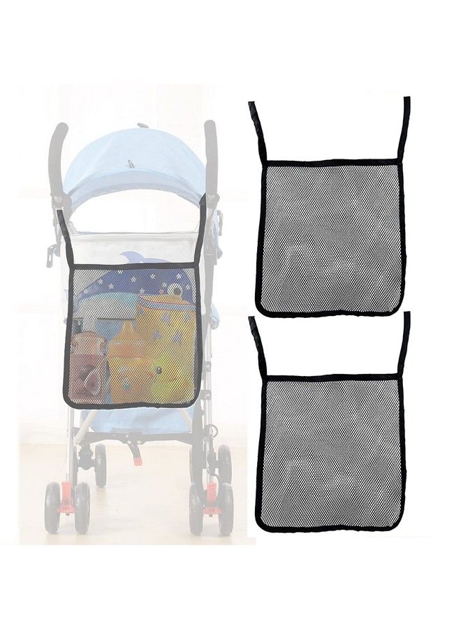 2 Pack Portable Stroller Hanging Bag Baby Stroller Organizer Bag Multifunctional Large Capacity Storage Container Bag For Diaper Bottle Toy Stroller Hanging Storage Net Bag